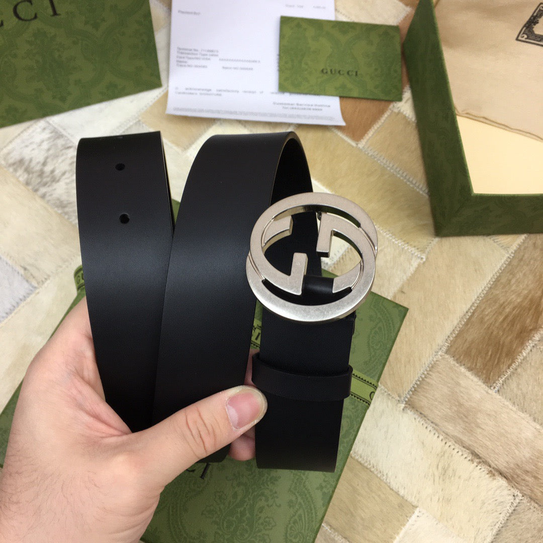 Interlocking G Wide Smooth Belt