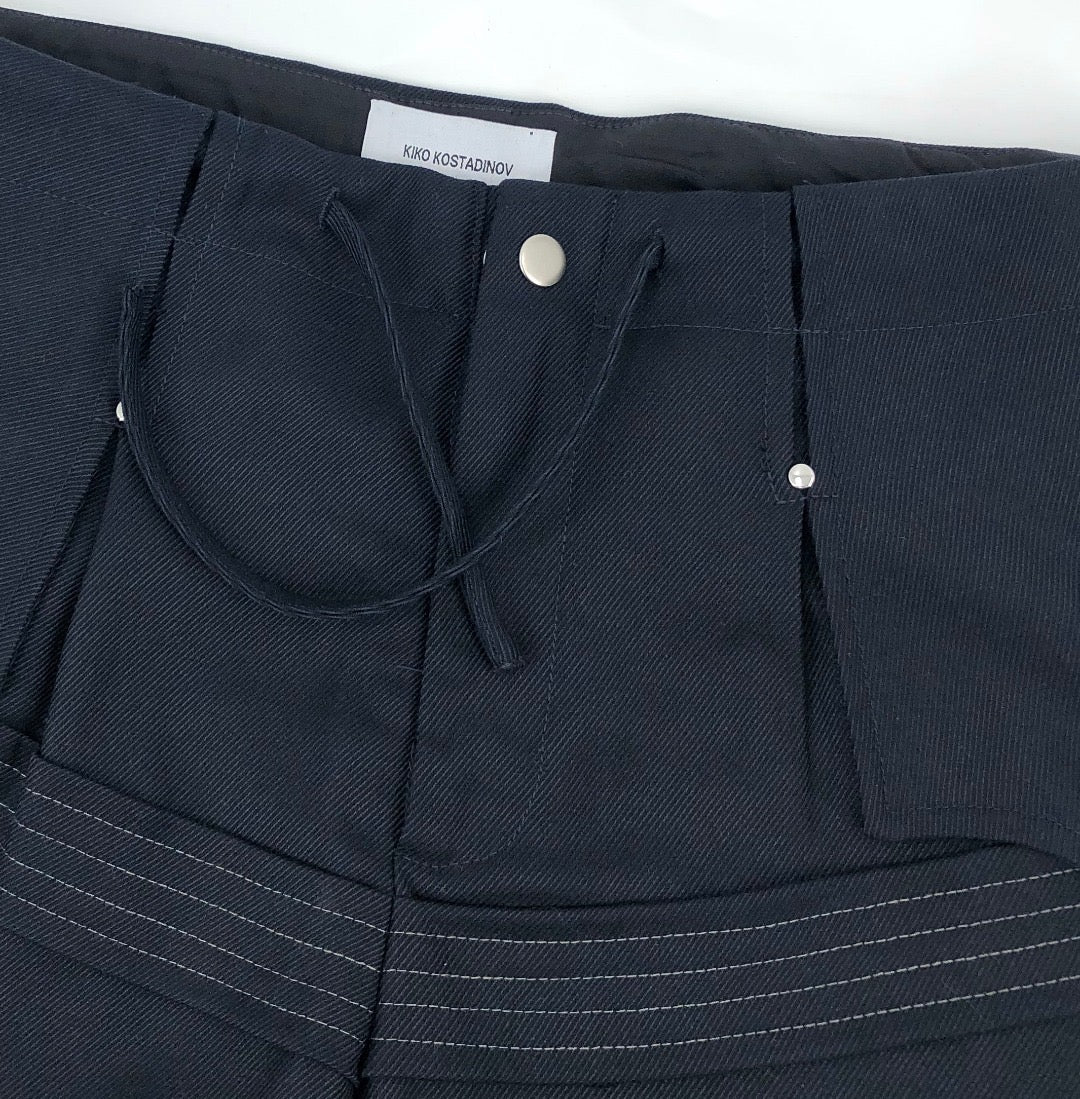Black Cotton Distressed Straight - Men's