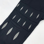 Black Cotton Distressed Straight - Men's