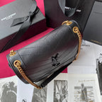 Niki Grained Flap Shoulder Bag