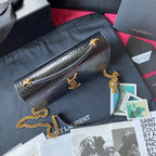 Kate Croc-Embossed Shoulder Bag