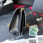 Kate Croc-Embossed Shoulder Bag