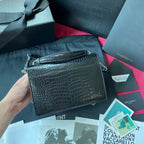Kate Croc-Embossed Shoulder Bag