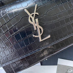 Kate Croc-Embossed Shoulder Bag
