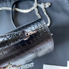 Kate Croc-Embossed Shoulder Bag