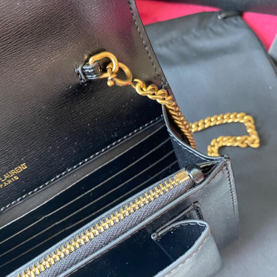 Kate Croc-Embossed Shoulder Bag