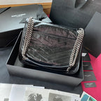 Niki Crinkled Chain Shoulder Bag