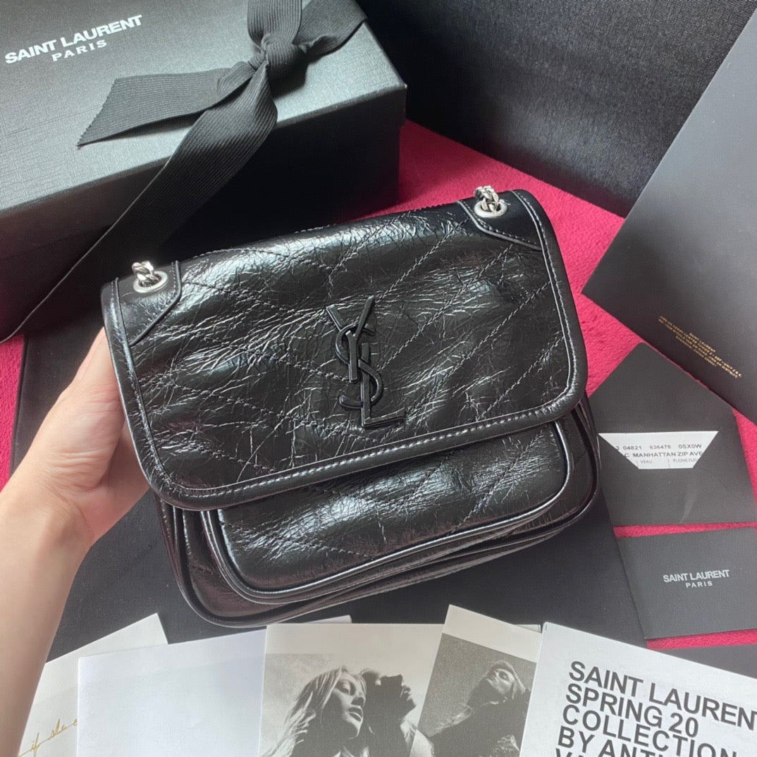 Niki Crinkled Shoulder Bag