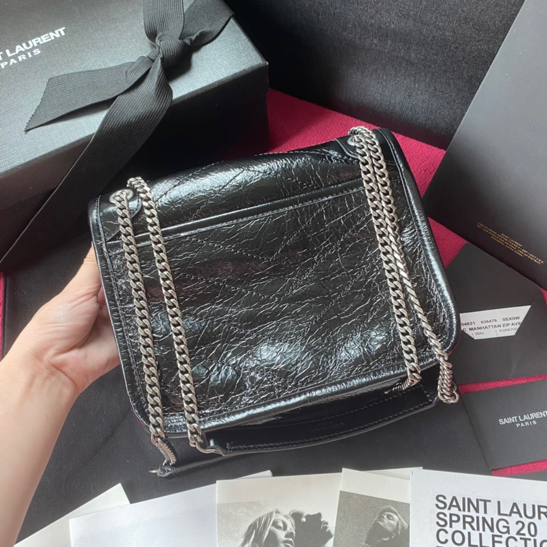 Niki Crinkled Shoulder Bag