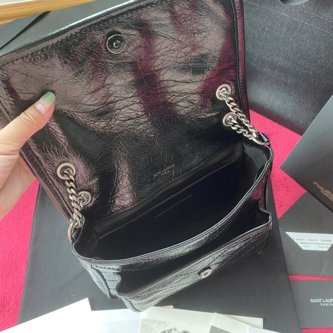 Niki Crinkled Shoulder Bag