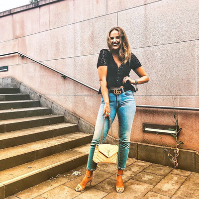 Black and Gold Shoulder Bag