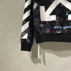Black Cotton Print Pullover - Men's