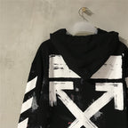Black Cotton Print Zip-Through - Men's
