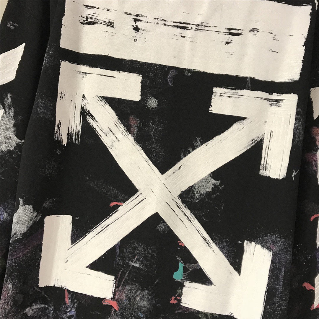 Black Cotton Print Zip-Through - Men's
