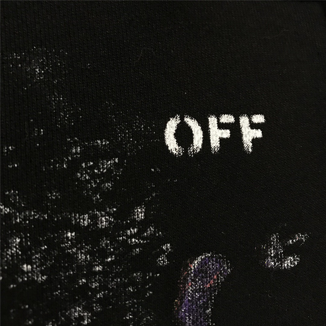 Black Cotton Print Zip-Through - Men's