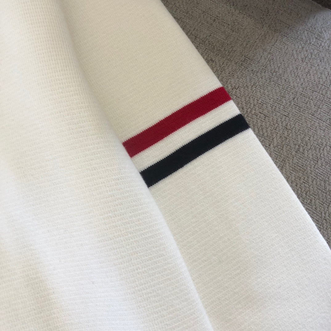 Black Wool Armband Stripe Crewneck - Men's