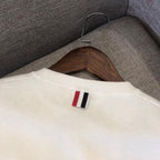 Black Wool Armband Stripe Crewneck - Men's