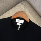 Black Wool Armband Stripe Crewneck - Men's