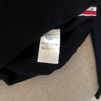 Black Wool Armband Stripe Crewneck - Men's
