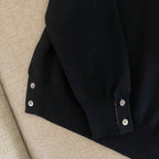Black Wool Armband Stripe Crewneck - Men's