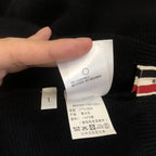 Black Wool Armband Stripe Crewneck - Men's