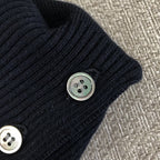 Black Wool Armband Stripe Crewneck - Men's
