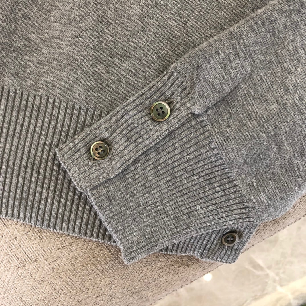 Black Wool Armband Stripe Crewneck - Men's