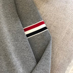Black Wool Armband Stripe Crewneck - Men's
