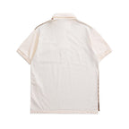 Beige Jacquard Monogram Short-Sleeve - Men's