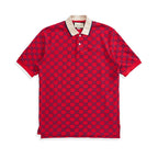 Red Jacquard Monogram Short-Sleeve - Men's