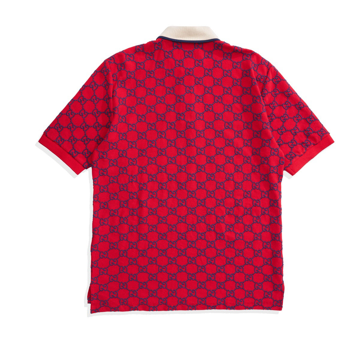 Red Jacquard Monogram Short-Sleeve - Men's