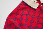 Red Jacquard Monogram Short-Sleeve - Men's