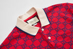 Red Jacquard Monogram Short-Sleeve - Men's