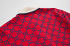 Red Jacquard Monogram Short-Sleeve - Men's