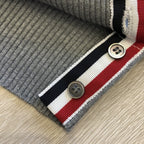 Navy Wool Armband Stripe Cardigan - Men's
