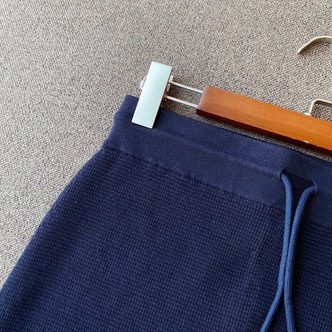 Grey Knit Four-Bar Midi Skirt - Women's