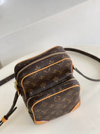 Brown and Yellow Crossbody Bag