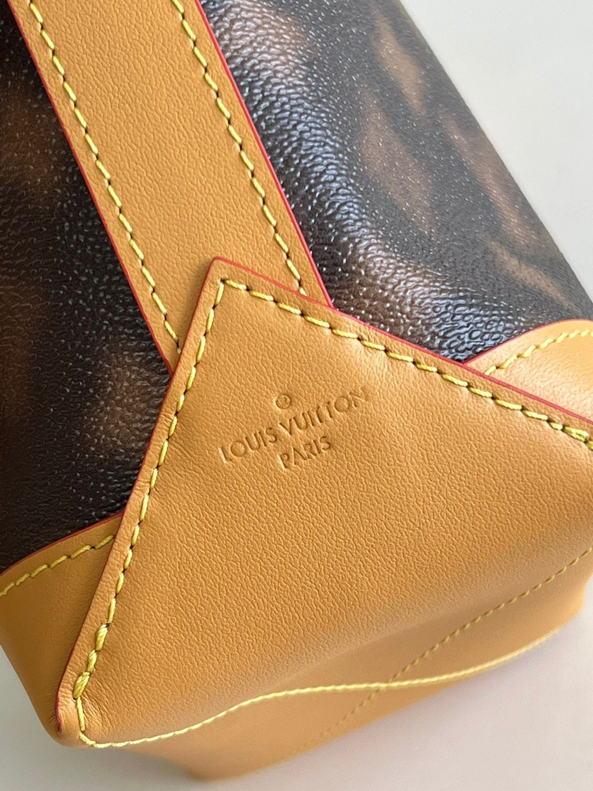 Brown and Yellow Bucket Bag