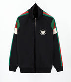 Black Jersey Web Stripe Track - Men's