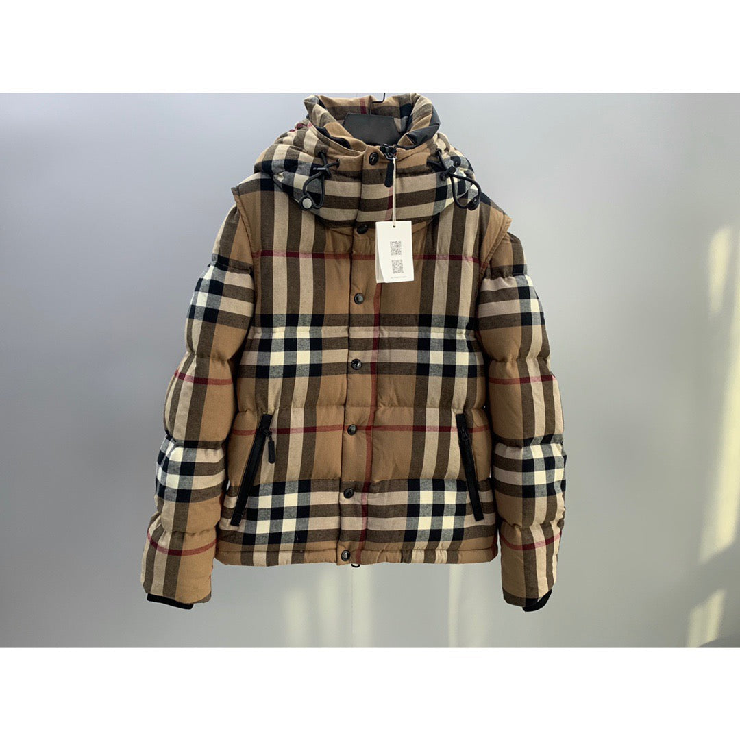 Check Puffer Jacket - Men's
