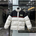 Black and White Puffer Jacket - Men's