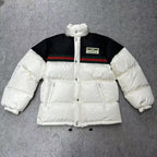Black and White Puffer Jacket - Men's