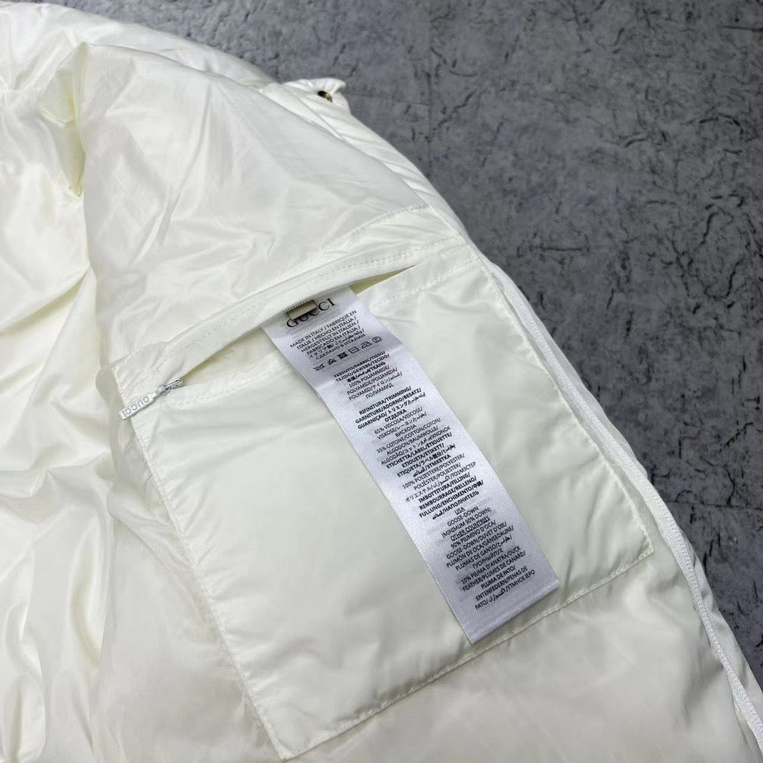 Black and White Puffer Jacket - Men's