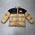 Black and White Puffer Jacket - Men's