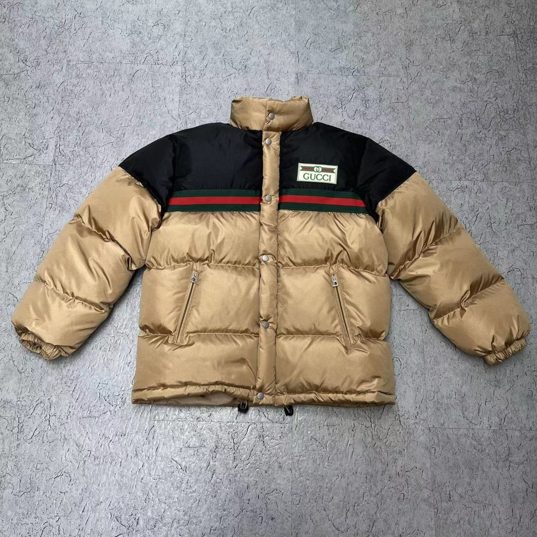 Black and White Puffer Jacket - Men's