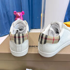 White Leather Two-Tone Low-Top - Men's
