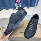 Black Leather Panelled Chunky - Men's
