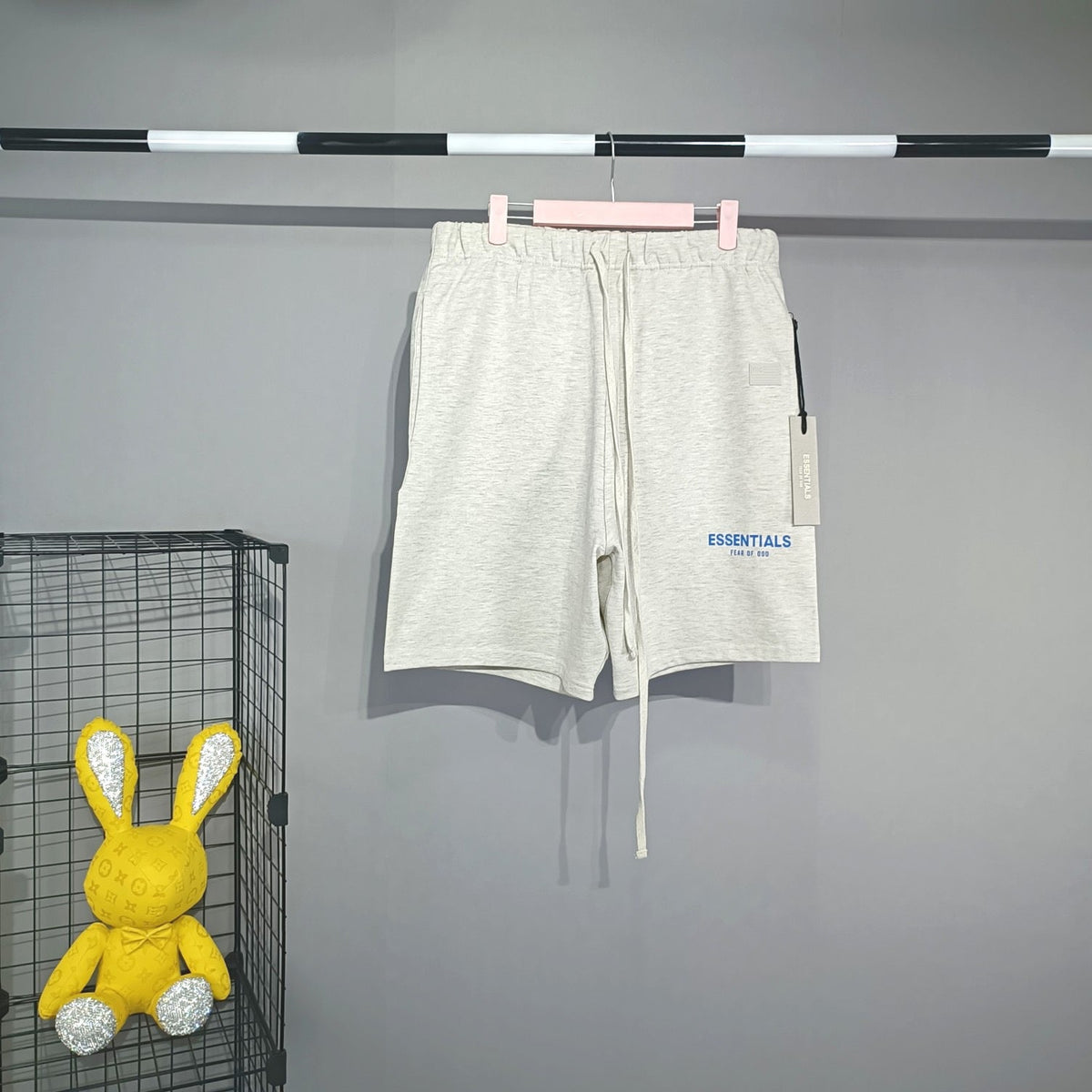 Cream Cotton Logo Drawstring - Men's