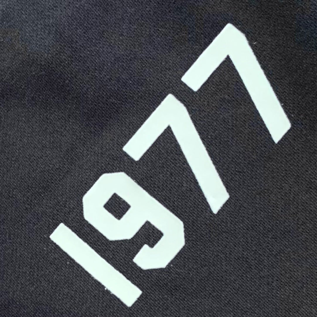 Cream Cotton Numeral Print Drawstring - Men's