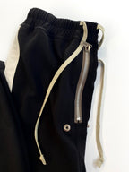 Black Cotton Side Stripe Straight - Men's